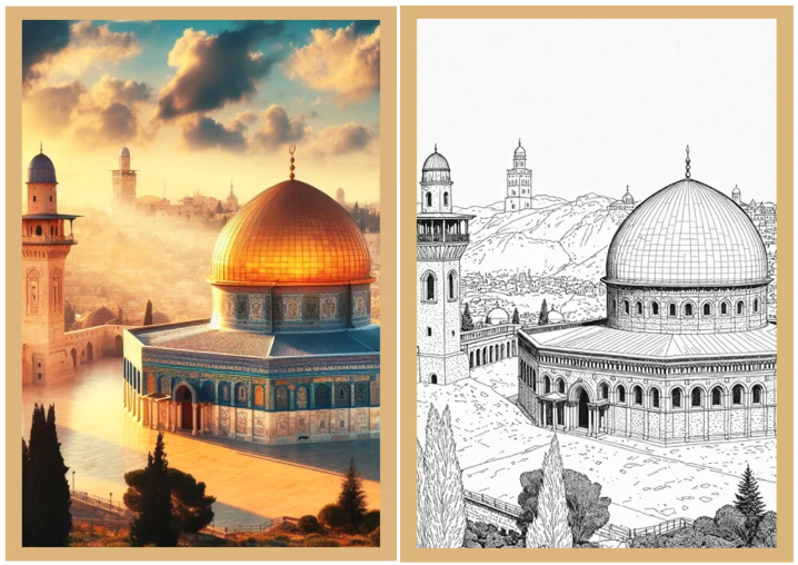 Masjid Al-Aqsa Light-Up Frame - The Dhikr Gallery